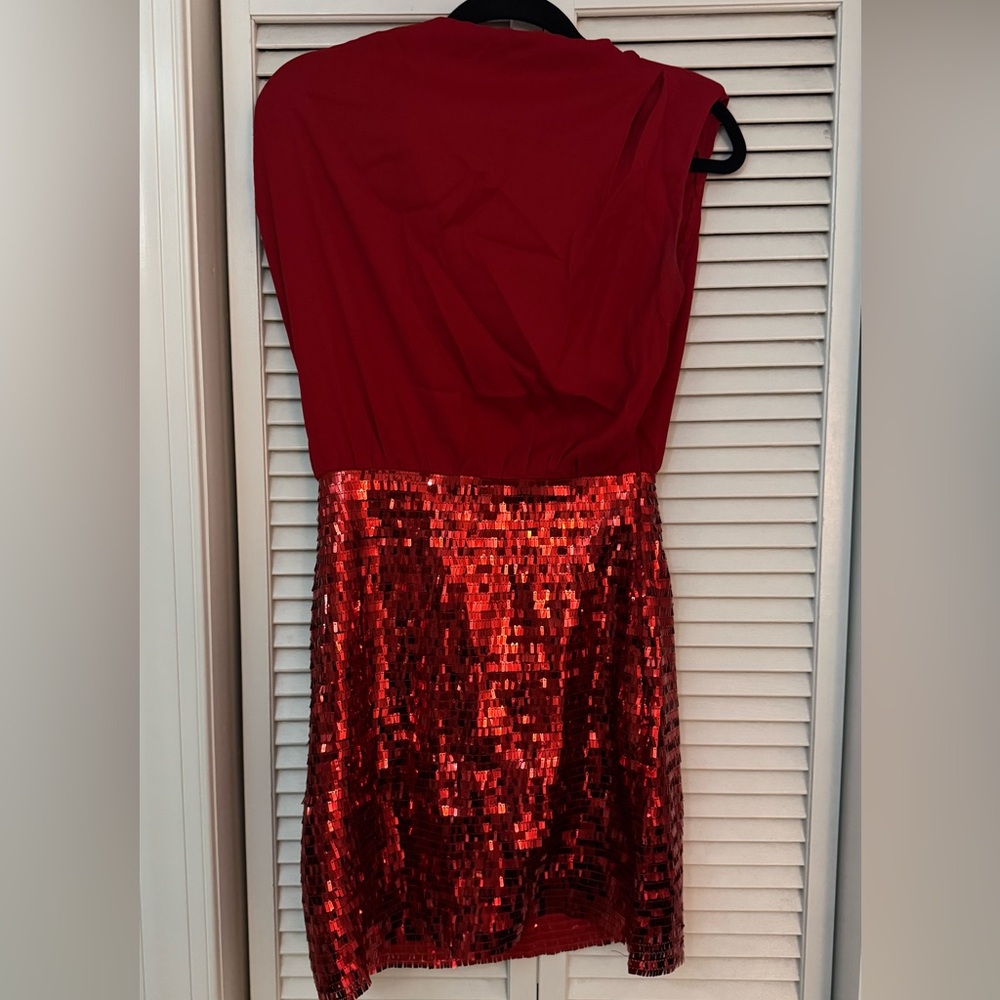 Astr Scarlet Sequin Mini Dress